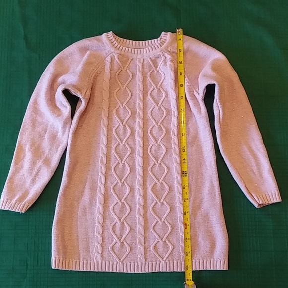 Rococo Girls Shiny Pink Pull Over Sweater - Picture 2 of 8